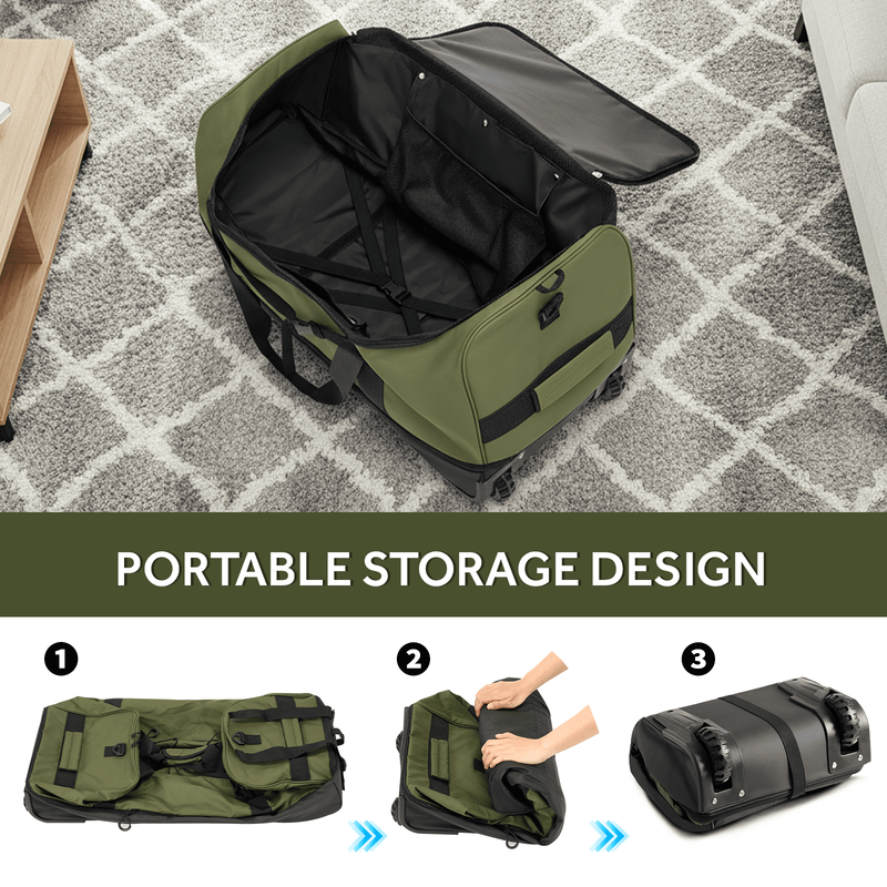 30in Rolling Duffle Bag Expandable 100-120L Waterproof Heavy Duty2