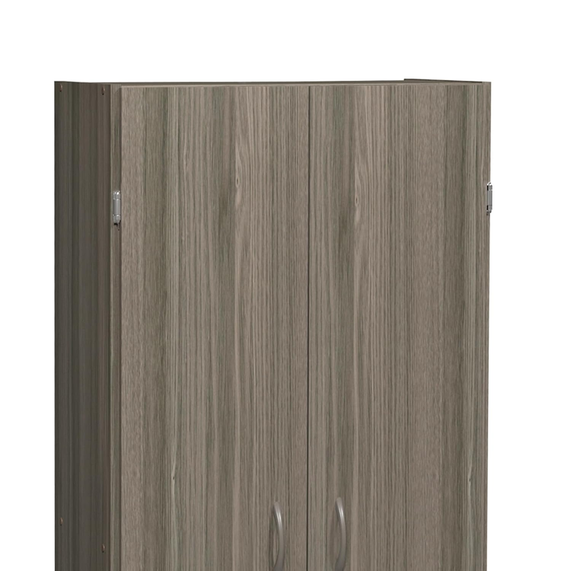 Pantry Cabinet Cupboard 2 Door Adjustable Shelves Standing Storage White4