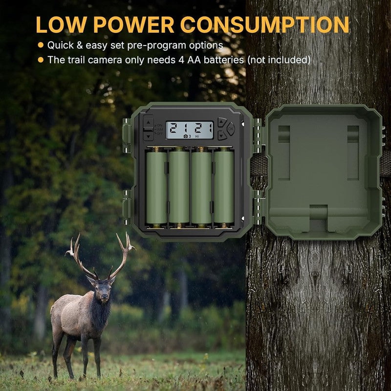 Mini Trail Camera 24MP 1080P Night Vision Hunting Cam for Wildlife1