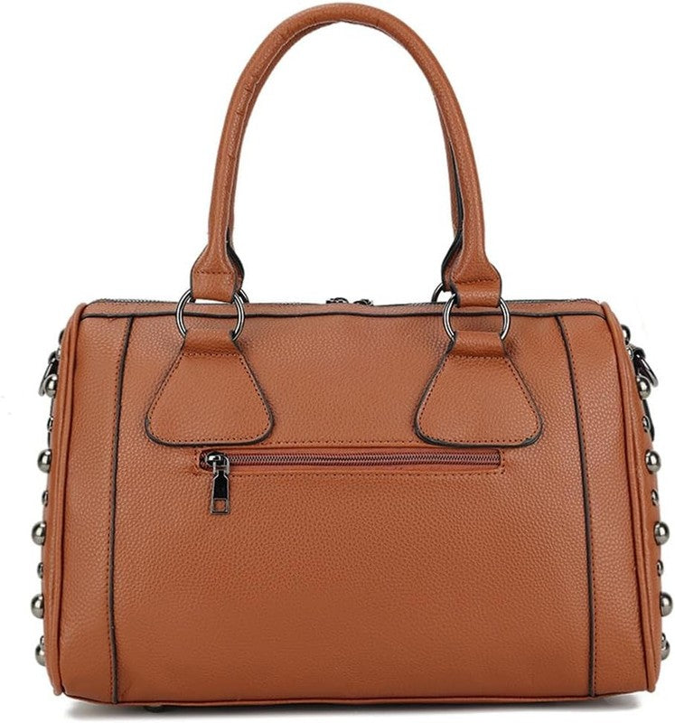 Women Skull Handbag Large Capacity Gothic Shoulder Bag Studded Doctor Handbag3