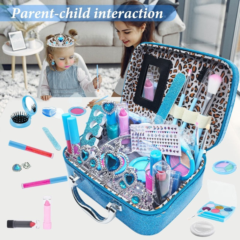 Kids Makeup Kit for Girls   Washable & Real Makeup Set, Non Toxic Toddler Cosmet1