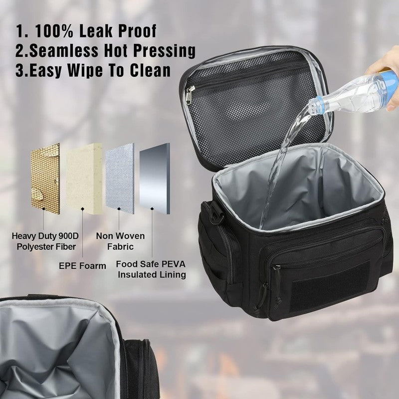 Tactical Lunch Box MOLLE Insulated Leakproof Cooler Bag Black6
