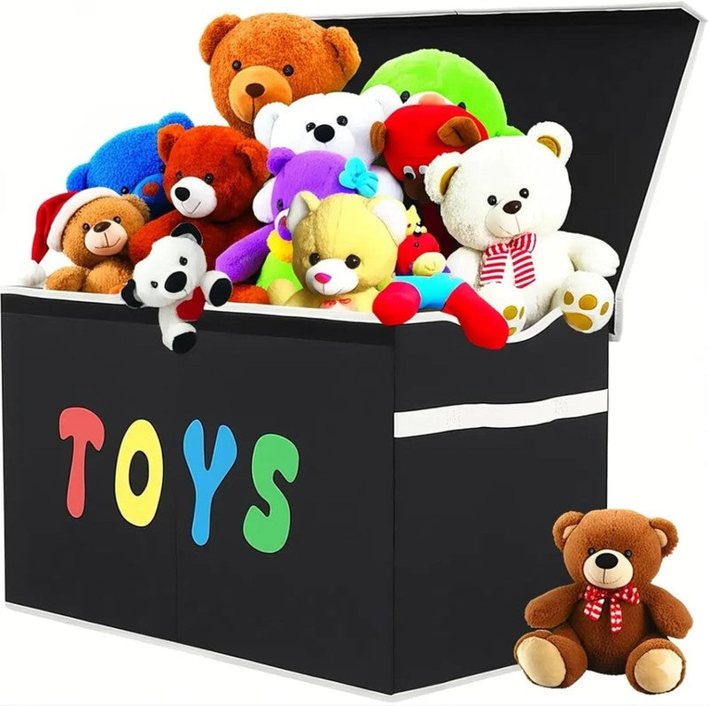 Toy Box Chest Collapsible Kids Storage Bins Extra Large Organizer Black8