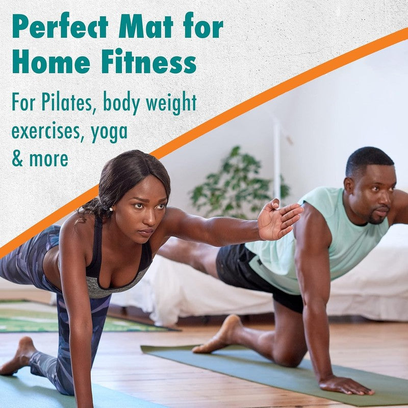 Yoga Mat Non Slip Multipurpose Exercise Mat w/ Carry Strap for Yoga Pilates Gym6