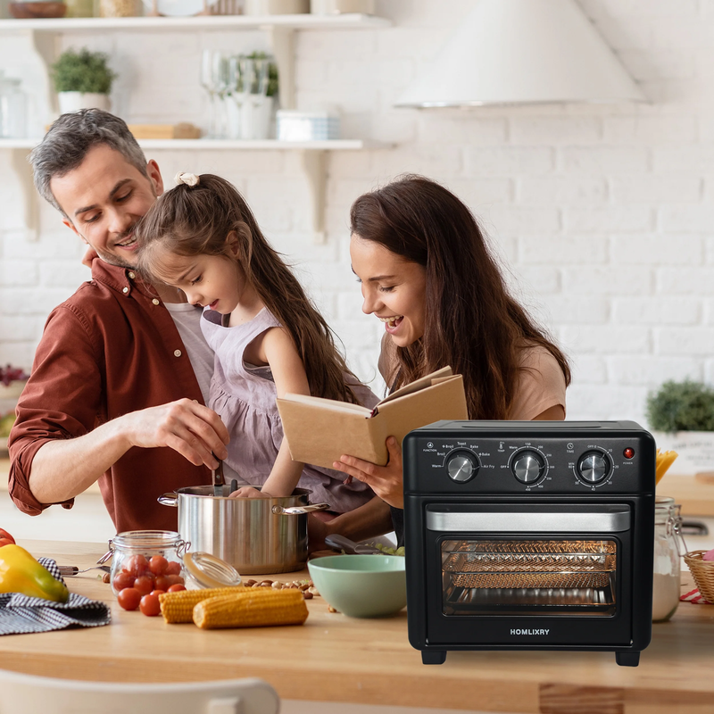 14QT Air Fryer Toaster Oven Combo 7 in 1 Oil Less Cooker Bake Broil Toast Black8