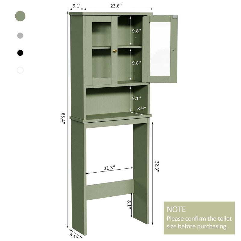 over the Toilet Storage Cabinet Bathroom Shelves Organizer Space Saver Freestand1