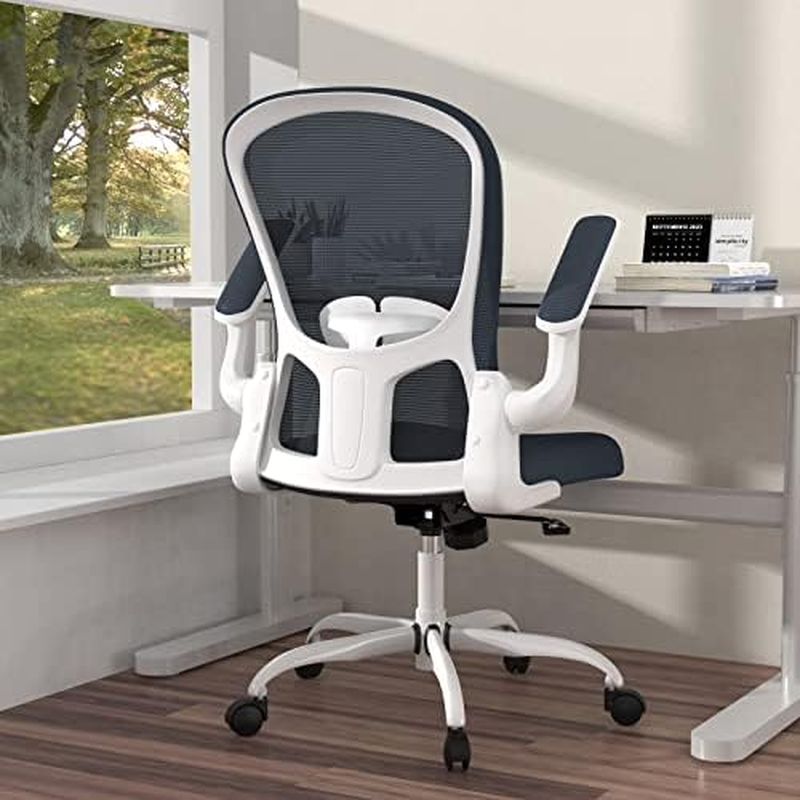 Ergonomic Mesh Office Chair Swivel Desk Chair Flip Up Arms Lumbar Support8