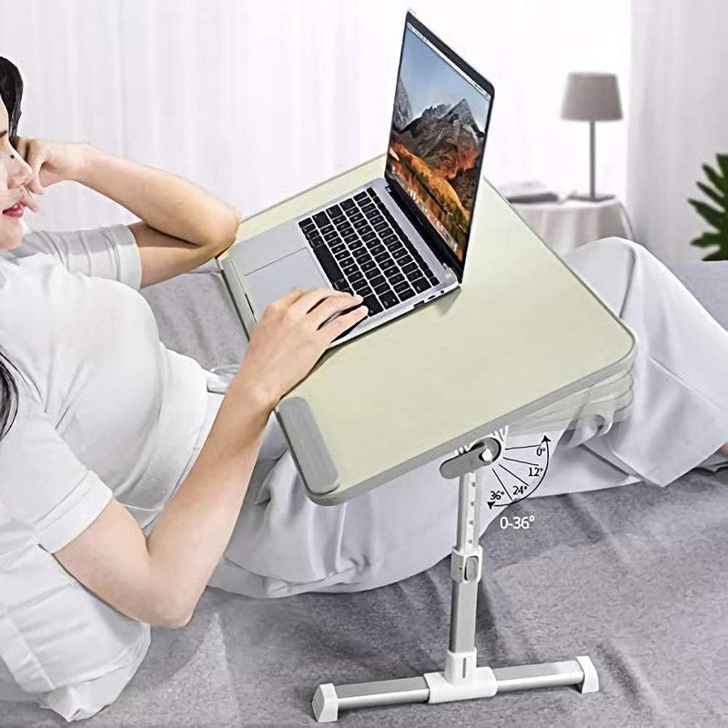 Adjustable Tray Table Lap Desk Fits up to 17 Inch Laptop, Large, 13"X24", Cream6