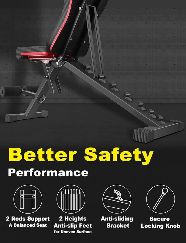 Adjustable Weight Bench Foldable Incline Decline Home Gym Workout Bench8