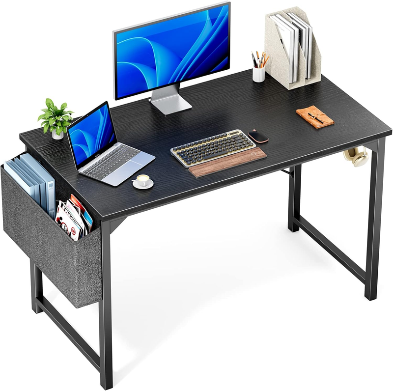 48" Computer Office Desk Writing PC Table w/ Storage Bag Headphone Hook Black8