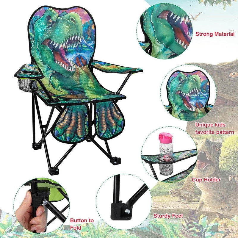 Kids Outdoor Folding Camping & Lawn Chair w/ Cup Holder & Carry Bag2