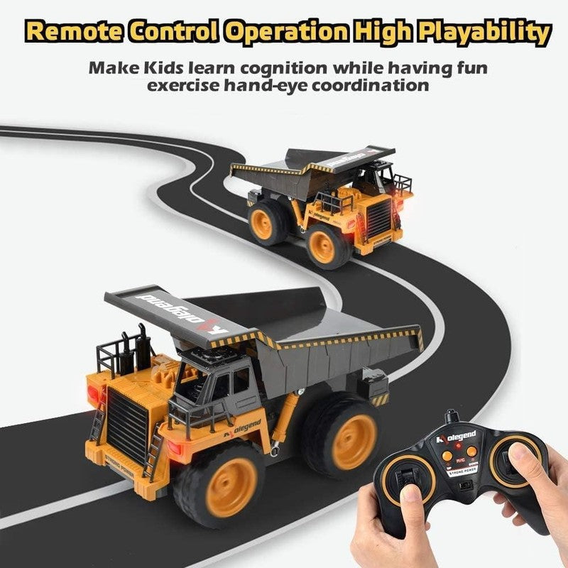 Remote Control Construction Dump Truck Toy Rechargeable Battery for Boys & Girls3