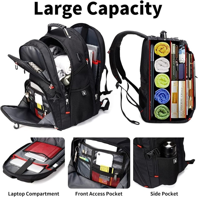 Extra Large 50L Travel Laptop Backpack with USB Charging Port, College High Scho6
