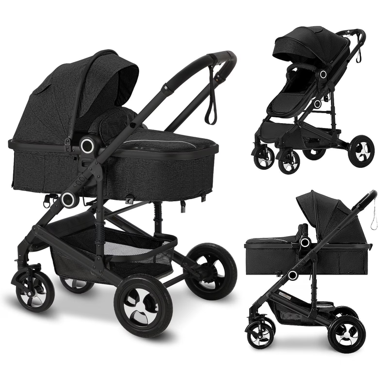 3-In-1 Convertible Baby Stroller with Big Seat and Adjustable Canopy, 24 Pound, 10
