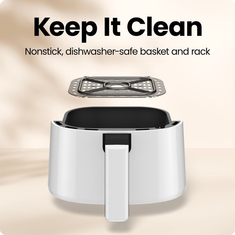 White 2 Qt Turbofry Digital Air Fryer Compact Quick Meal Dishwasher Safe5