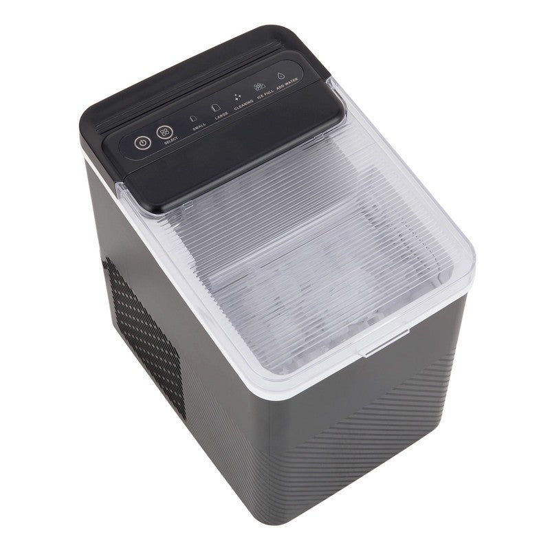 Countertop Ice Maker, Rich Black, 9 Bullet Cubes, 2 Ice Sizes, 26 Lbs/24H with R8