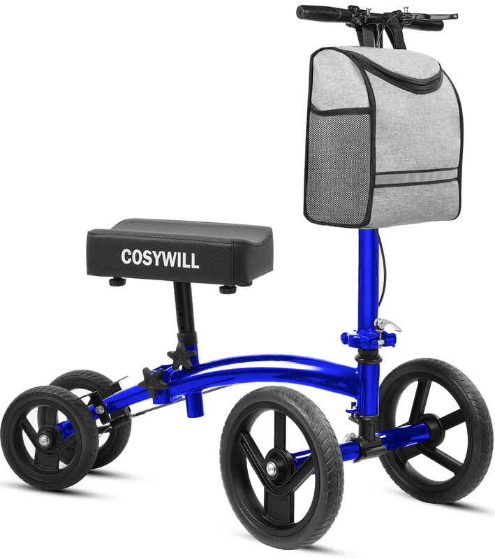 Steerable Knee Scooter All Terrain Foldable Walker Crutch Alternative Blue10