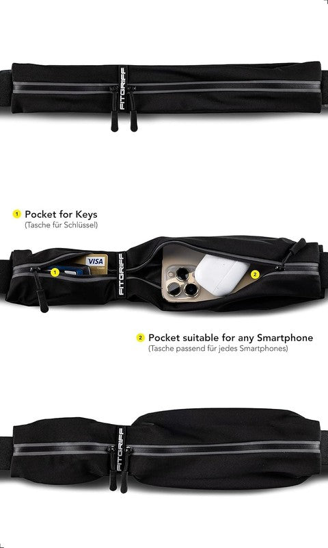  Running Belt for Men & Women - Secure Jogging Pouch for Phone, Keys & Essentia1