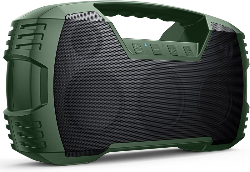 IPX7 Waterproof Bluetooth Speaker, 40W, 32H Playtime, Deep Bass, Green7