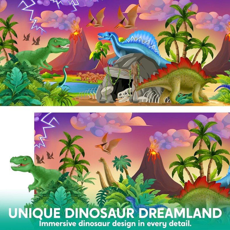 Kids Dinosaur Pop Up Play Tent, Indoor/Outdoor Dinosaur Playhouse for Toddlers5