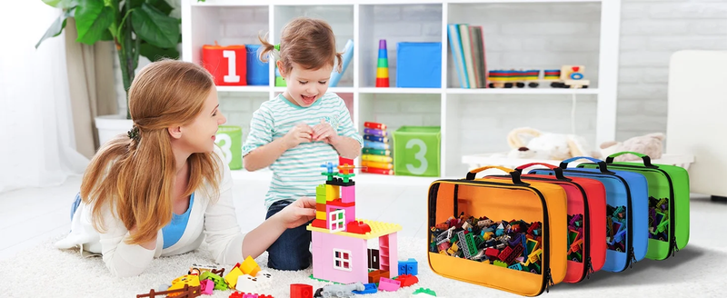 4pcs Building Block Toy Storage Bags Travel Case for Bricks Puzzles8