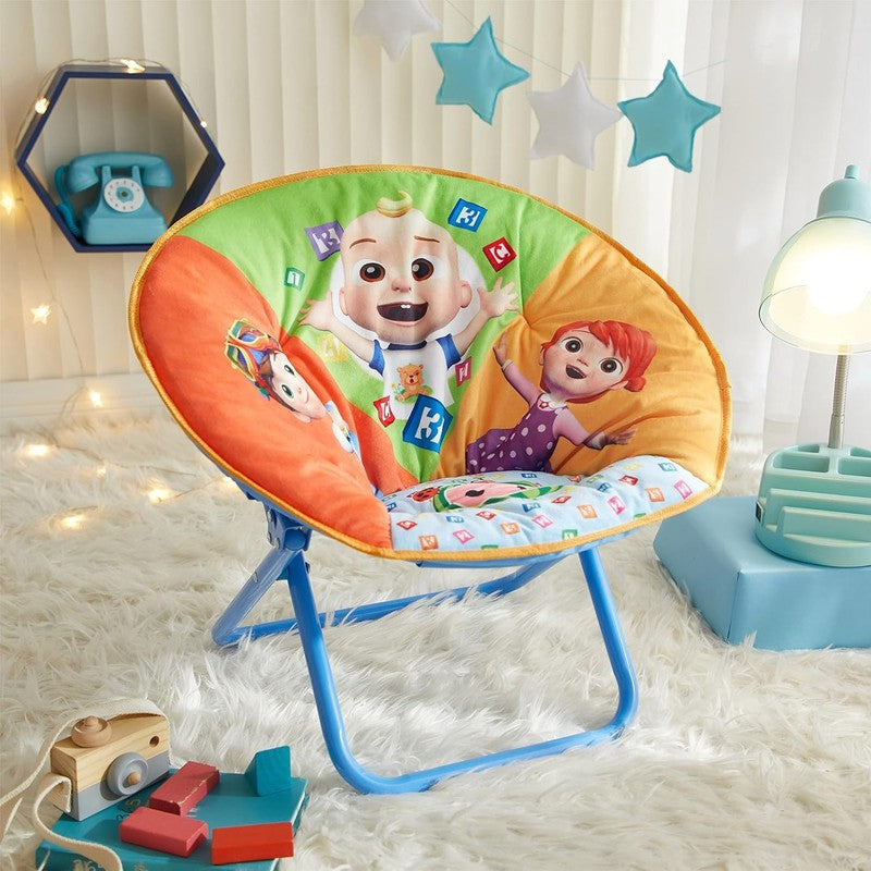Cocomelon Saucer Chair, Relaxing, Foldable, Polyester5