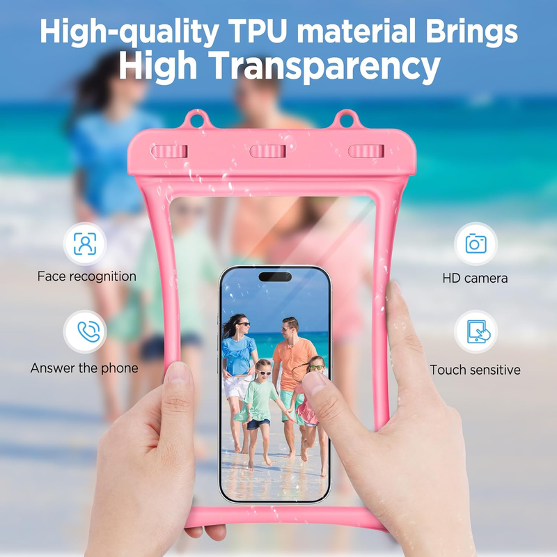 Floatable Phone Pouch 2 Pack Waterproof IPX8 Travel Beach Bag3