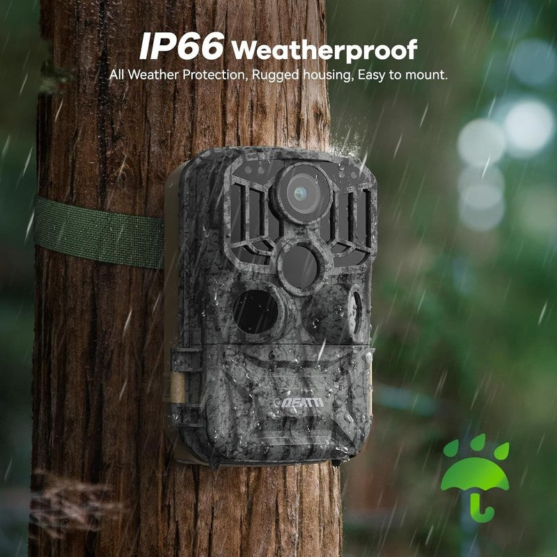 Trail Camera 48MP 4K Game Cam 8 Batteries 32GB WiFi Bluetooth Night Vision IP667