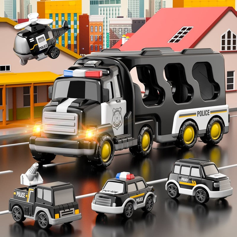 Police Truck Toys for 2-6 Years Old Boys, Toddlers Boys Toys, Police Car Toys, G1
