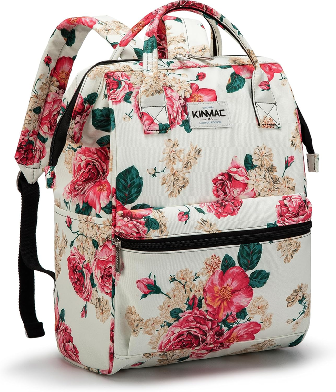 Large Capacity Laptop Backpack 15.6" Travel Peony Men Women7