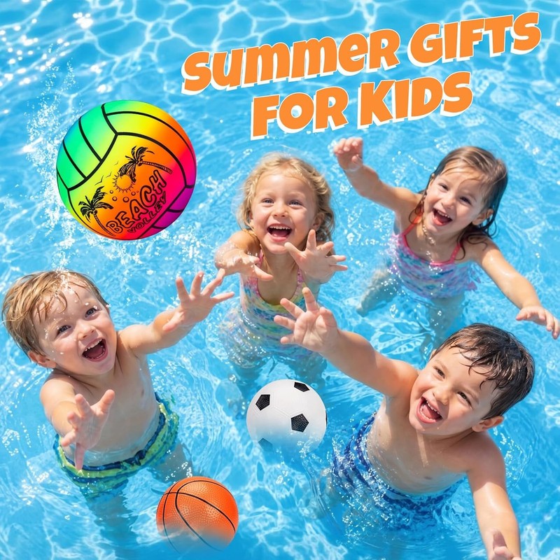 5 Pack Toddler Sports Balls Set Football Soccer Basketball Baseball w/ Bag2