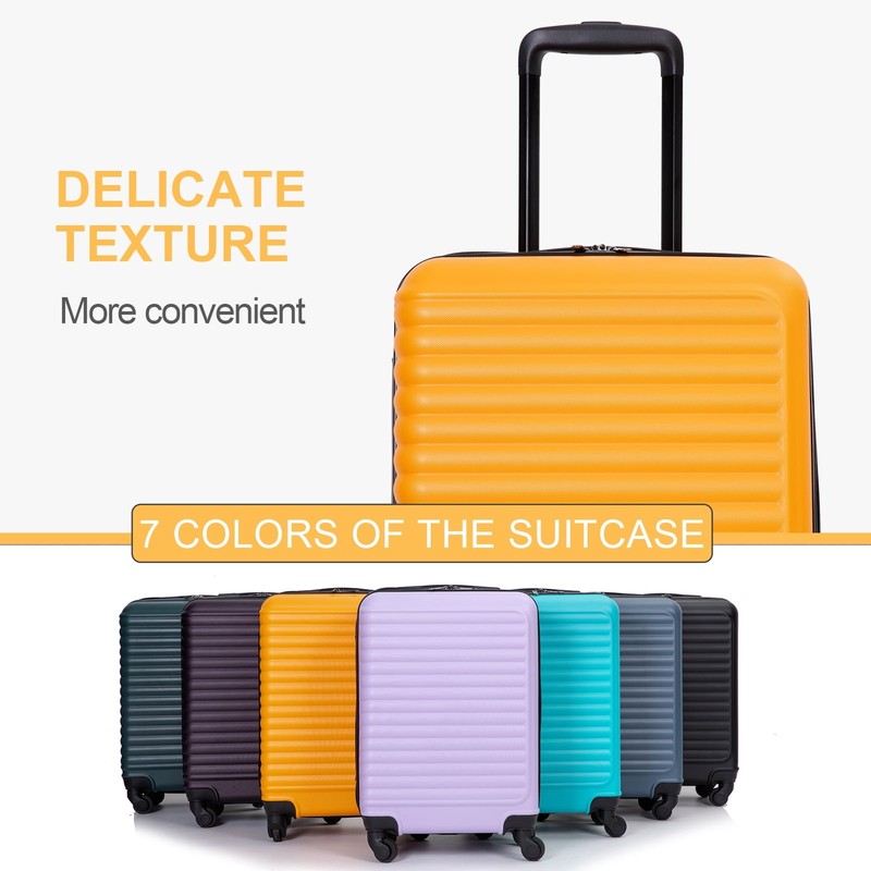 Hardshell Carry on Luggage 20" Lightweight Orange Suitcase with Spinner Wheels1