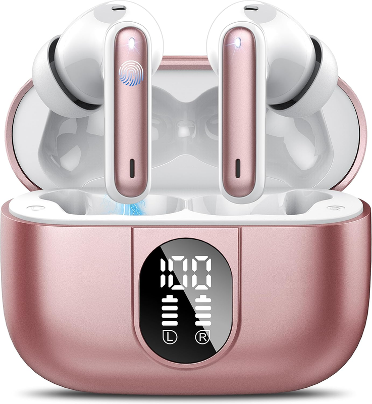 AI Translator Earbuds 164 Languages Bluetooth 5.3 Real Time Rose11