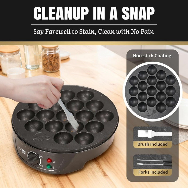 Takoyaki Maker Pan with Temperature Control, Tools and Recipes, Make 18 Japanese5