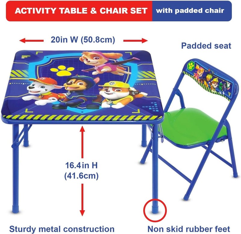 Toddler Table & Chair Set 24–48M Metal 1 Table 1 Chair 70lb Limit1