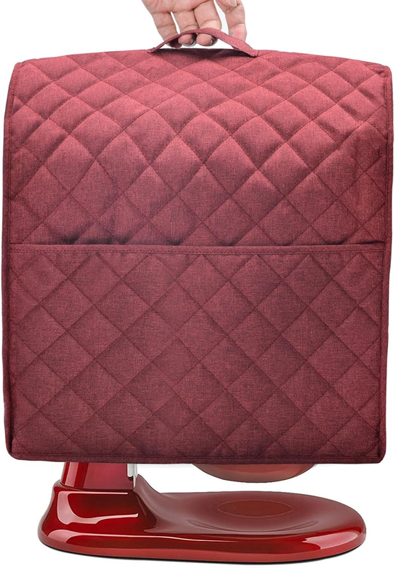 Stand Mixer Cover for KitchenAid Bowl Lift 5 8 Qt Dark Red Storage Bags7