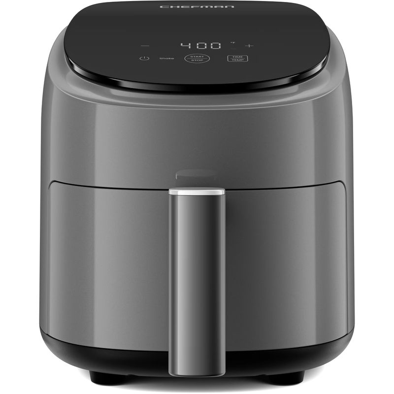 Grey 2 Qt Turbofry Digital Air Fryer Compact Quick Meal Dishwasher Safe0