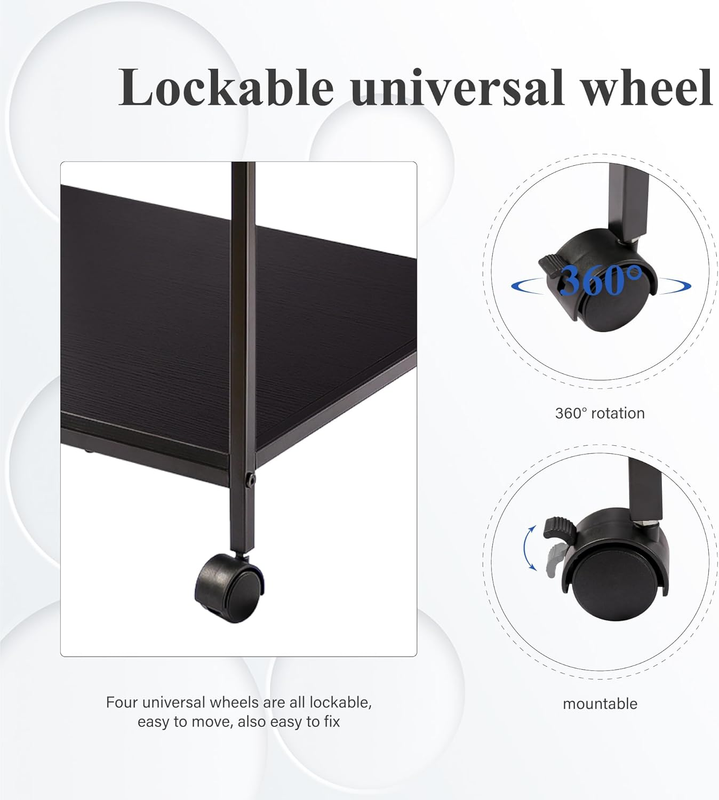 3-Tier Printer Stand for Laser/Inkjet/All-In-One - 23.6X18.9X31.5 Heavy Duty Car8