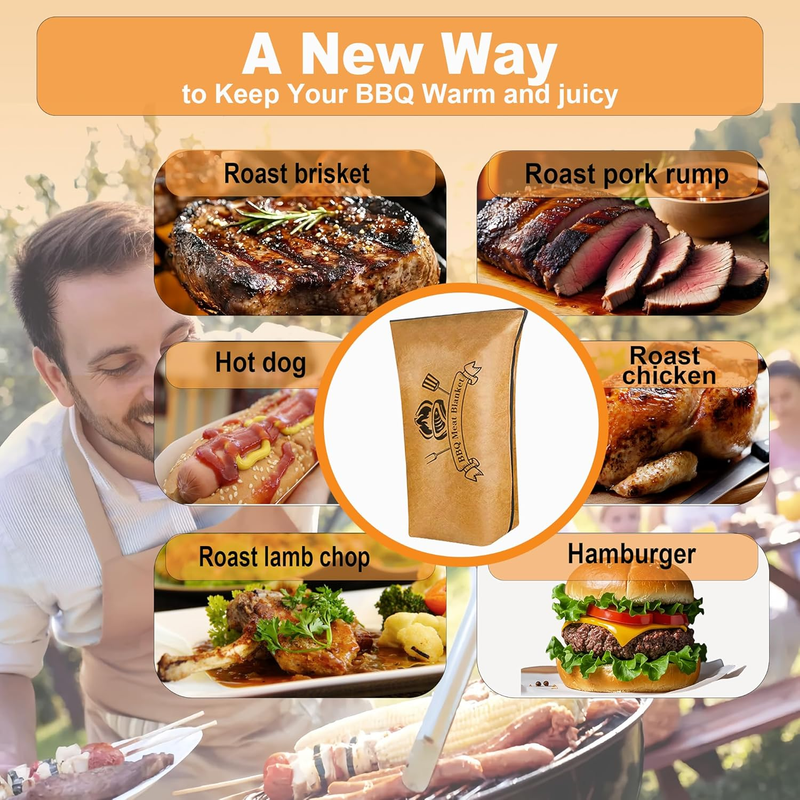 BBQ Blanket for Resting Meat, Heavy-Duty Waterproof Smoker Blanket for Briskets 6