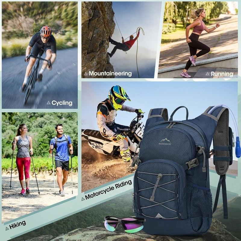 Hydration Backpack with Water Bladder, 18L Lightweight Hiking Backpack for Women7