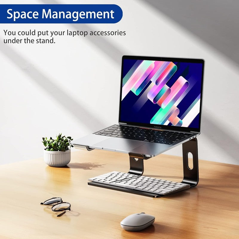 Aluminum Laptop Stand Ergonomic Detachable Riser Holder for 10 15.6" Black8