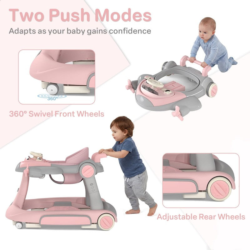 5-In-1 Musical Baby Walker with Wheels, Foldable Baby Walker for Boys Girls, Pin4