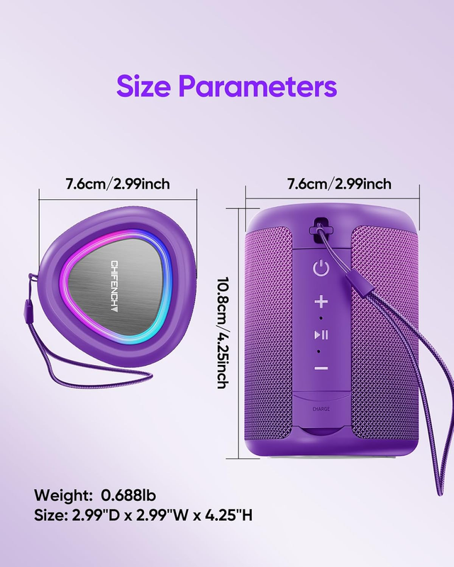 Portable Bluetooth Speaker IPX5 Waterproof BT 5.3 TWS Beach Camping8