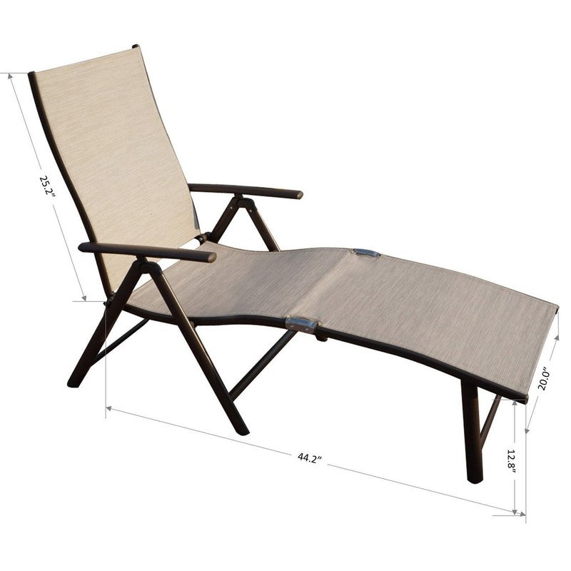 Adjustable Cozy Aluminum Folding Chaise Lounge Chair for Beach & Pool3