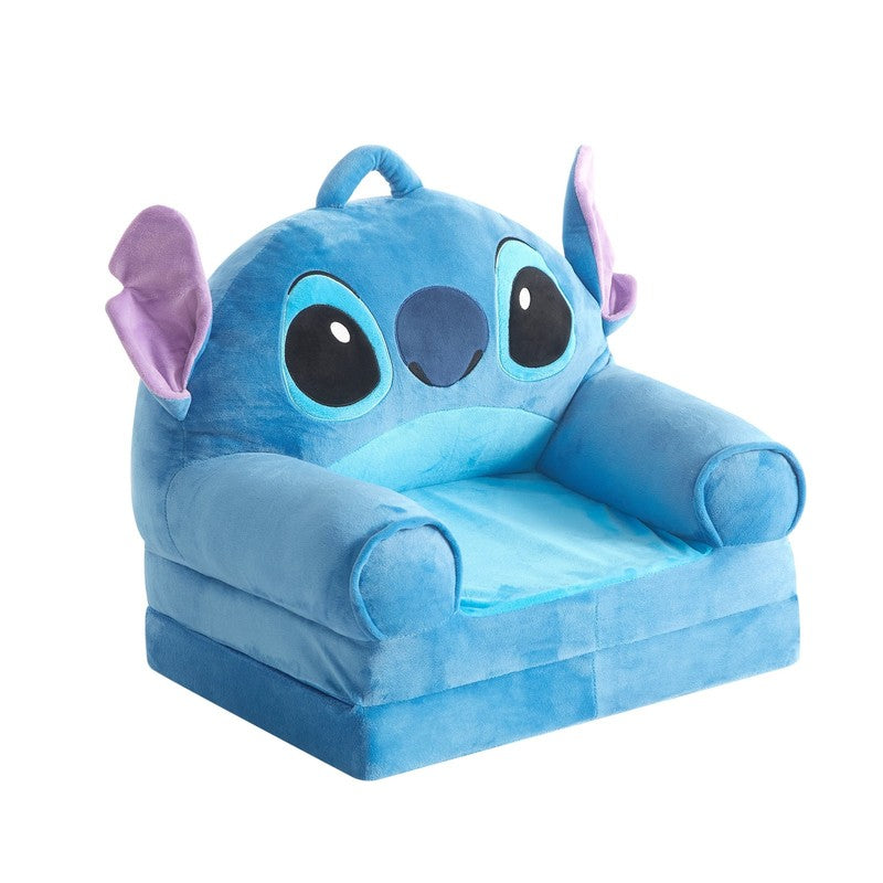 Stitch Blue Polyester 2 In 1 Flip Out Chair for Toddlers2