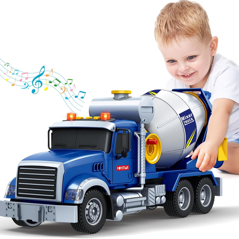 Large Mixer Truck Toy with Lights and Sounds for Kids Ages 3 6 Birthday Gift10