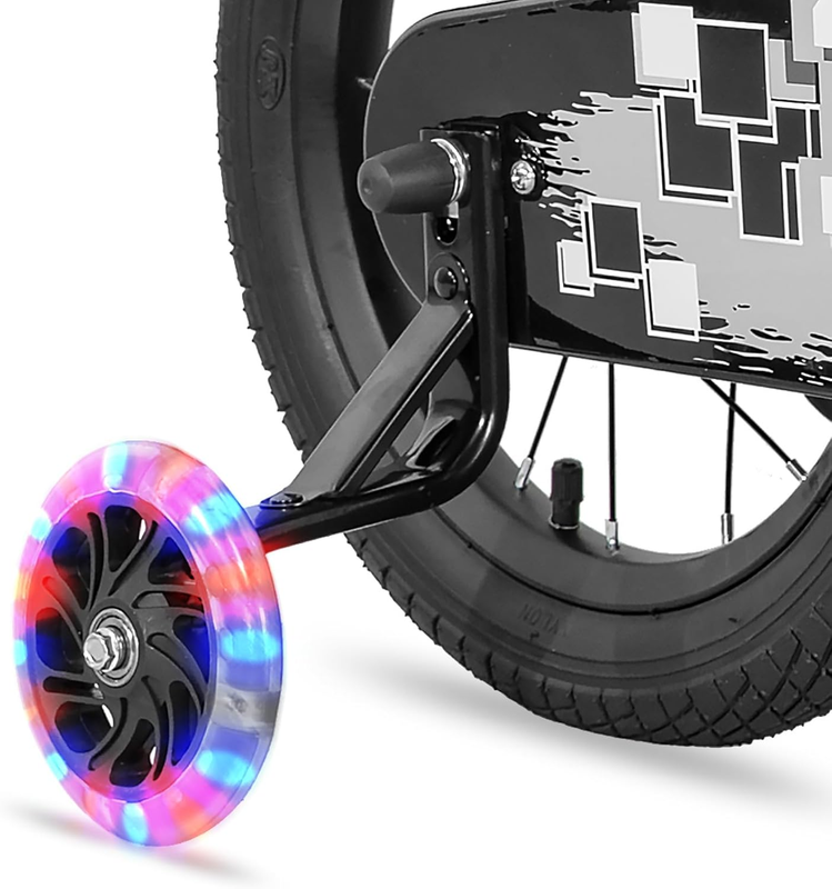 Kids Bike 12-20 Inch Light Up Training Wheels Boys Girls Ages 3-12 Multi6
