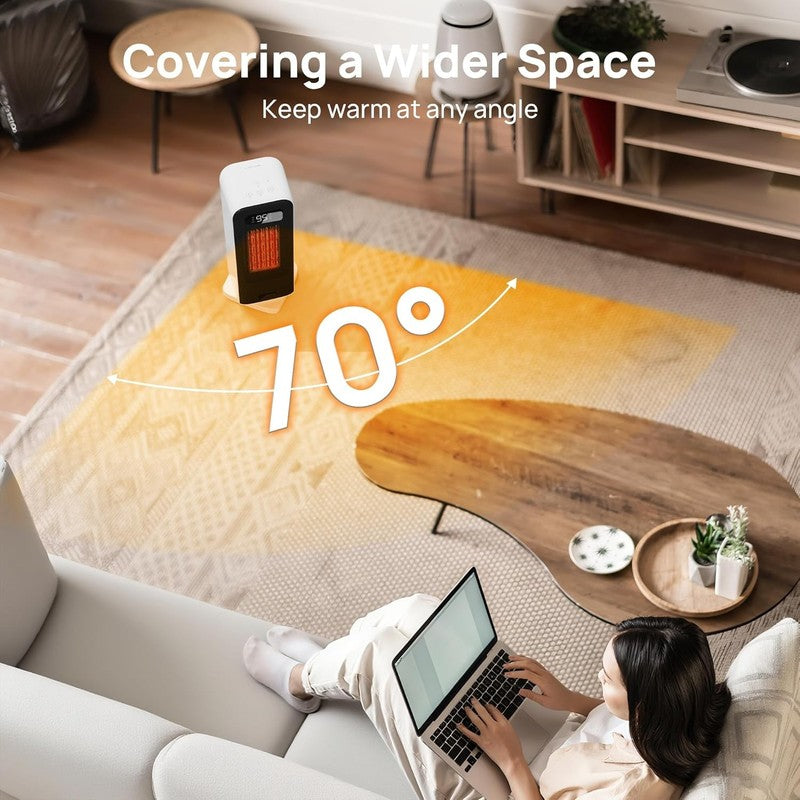 Smart 1500W Portable Electric Space Heater WiFi Thermostat Timer 4 Modes White7