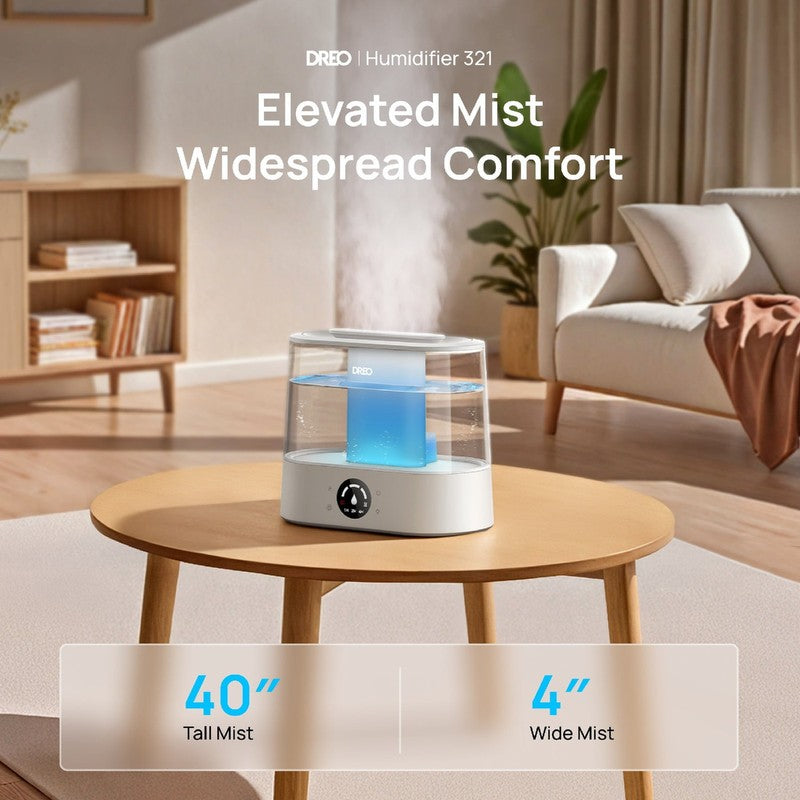 4L Cool Mist Humidifier for Large Room, 36H Long Runtime Top Fill Humidifiers, E1