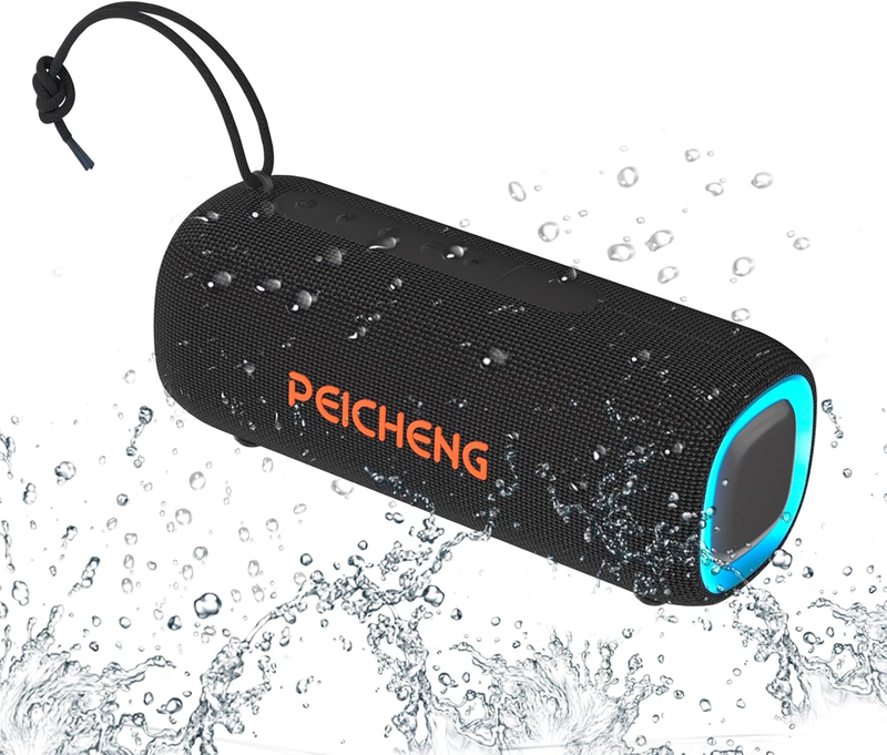 Bluetooth Speaker, IPX5 Waterproof, RGB Lights, BT5.3, TWS, Long Playtime, Black7